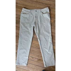 Lululemon ABC Pants Mens 38 Classic Fit Warpstreme 5 Pocket Stretch Beige